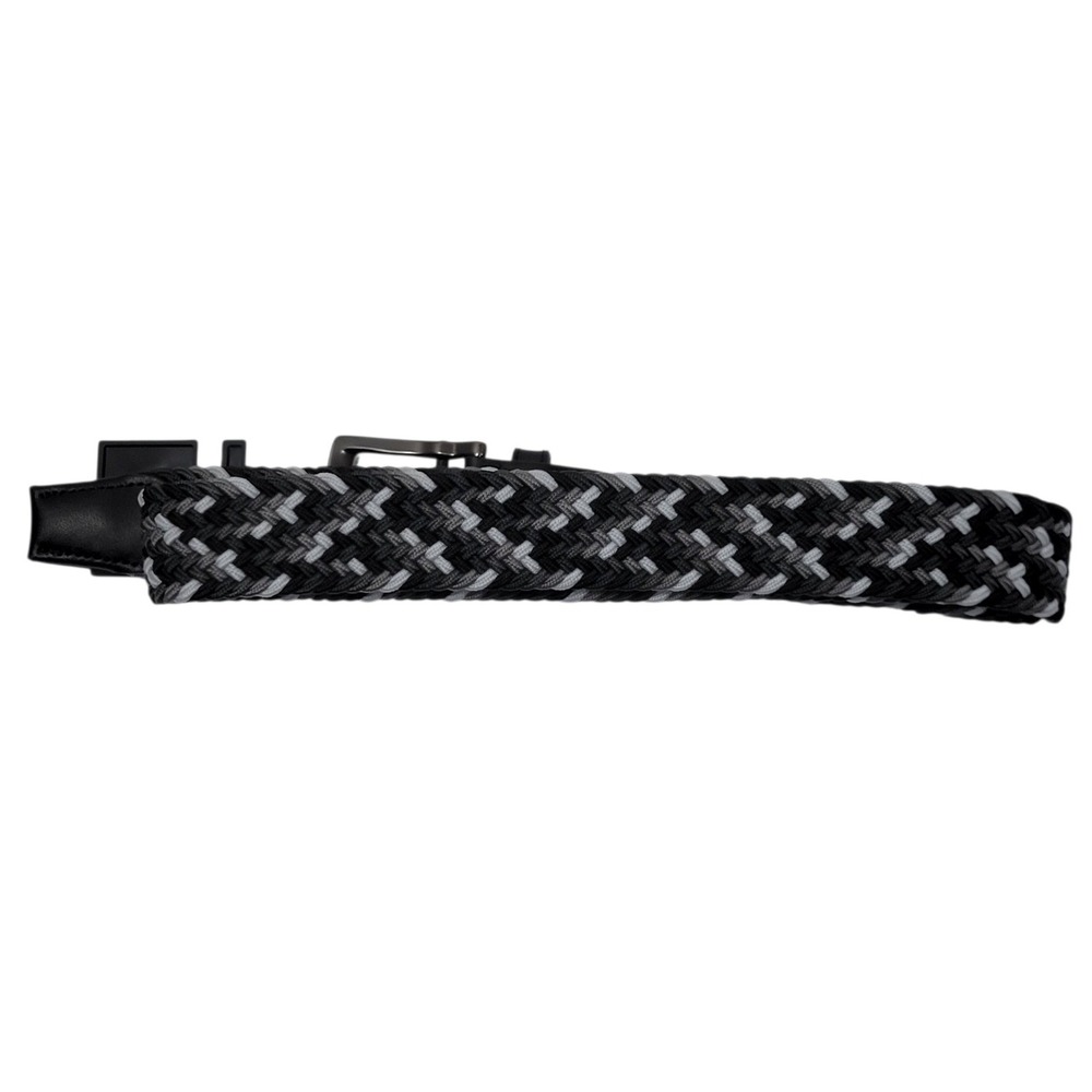 Nike Golf Belt Mens Large 40-42 Woven Stretch Pant Size 38-40 Black Gray Braided - Picture 10 of 12